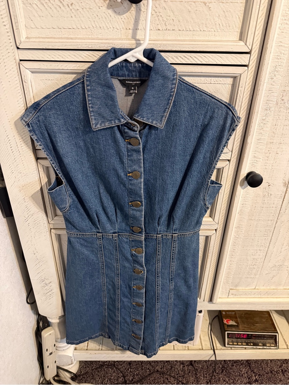 Banana Republic Denim Midi Dress in Blue